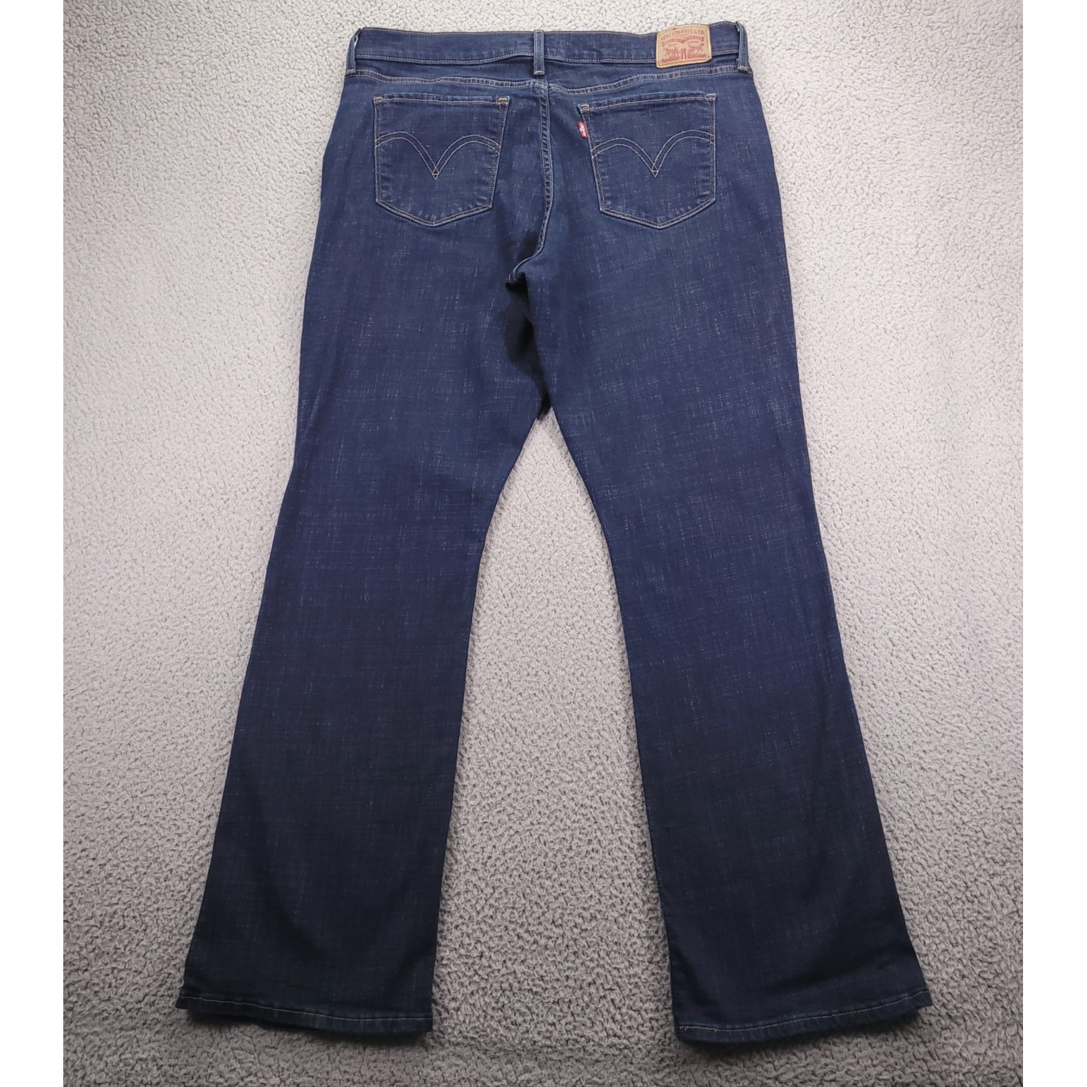 Levis Jeans Size 16 Classic Bootcut High Rise Dark Wash Stretch Denim